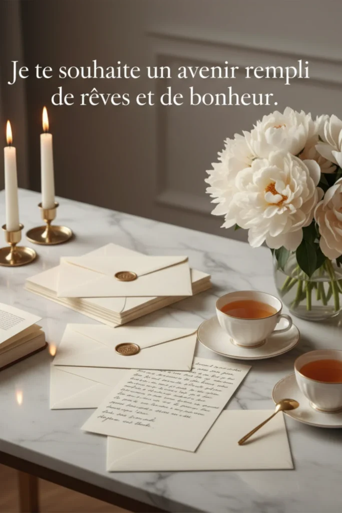 Je te souhaite un avenir rempli de rêves et de bonheur.