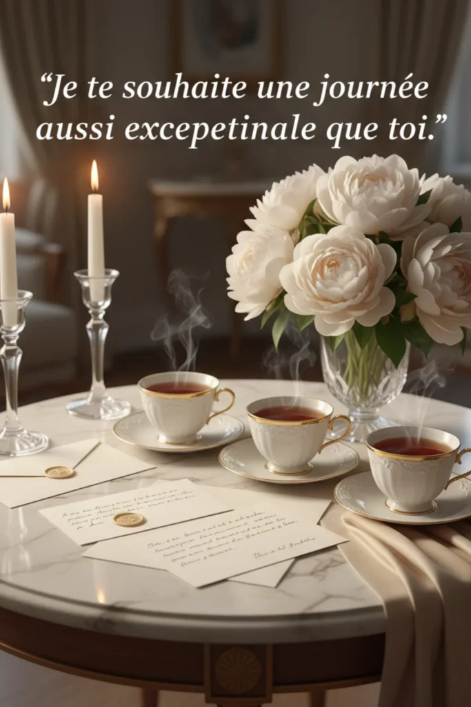 Je te souhaite une journée aussi exceptionnelle que toi.