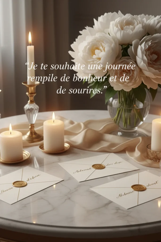 Je te souhaite une journée remplie de bonheur et de sourires