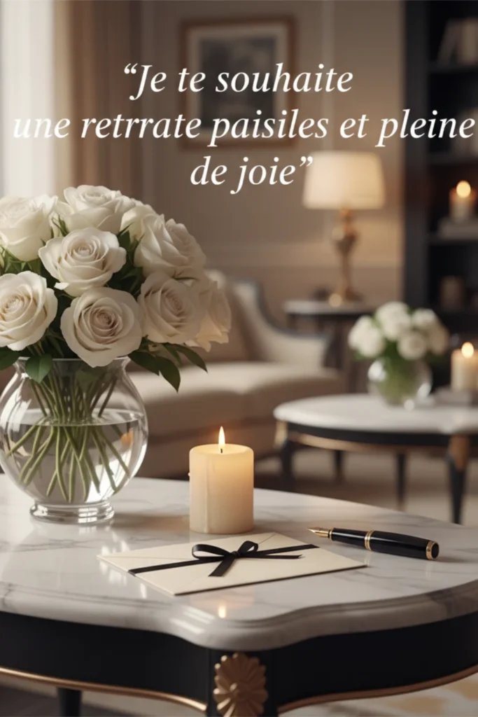 Je te souhaite une retraite paisible et pleine de joie.