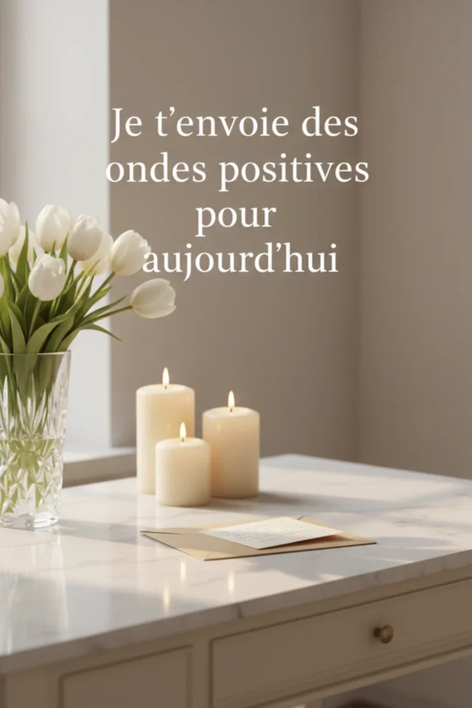 Je t’envoie des ondes positives pour aujourd’hui.