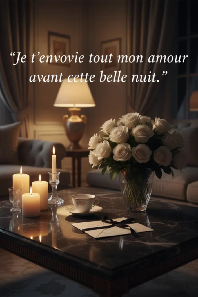 Je t’envoie tout mon amour avant cette belle nuit.