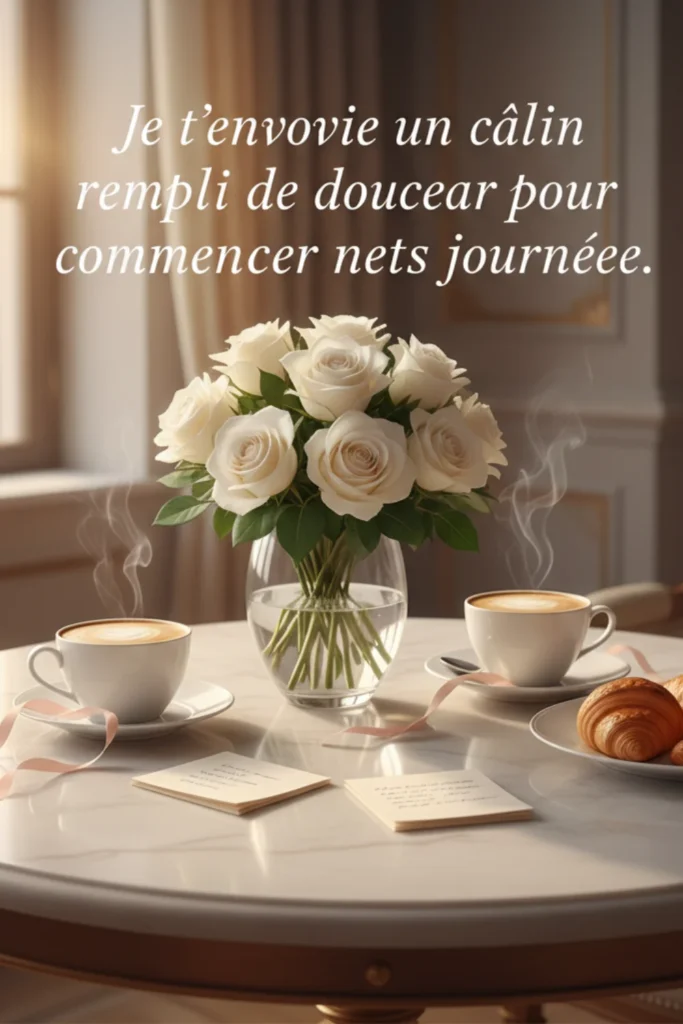 Je t’envoie un câlin rempli de douceur pour commencer cette journée.