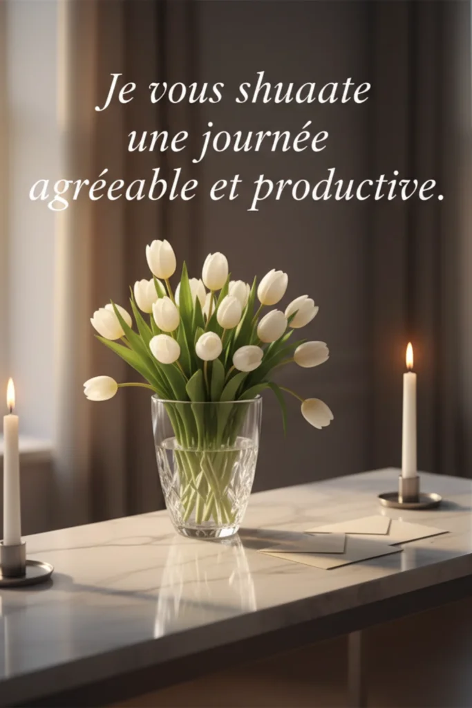 Je vous souhaite une journée agréable et productive.