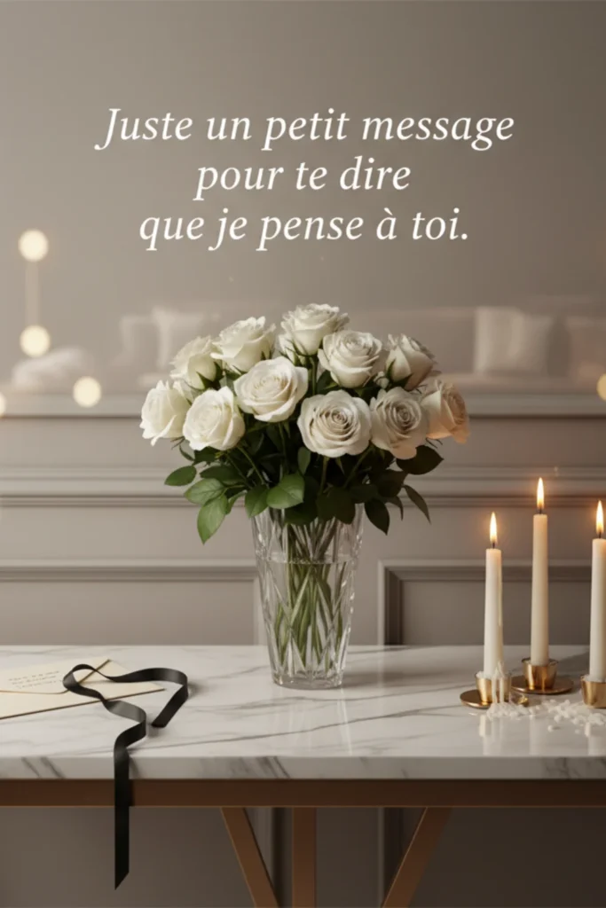 Juste un petit message pour te dire que je pense à toi.
