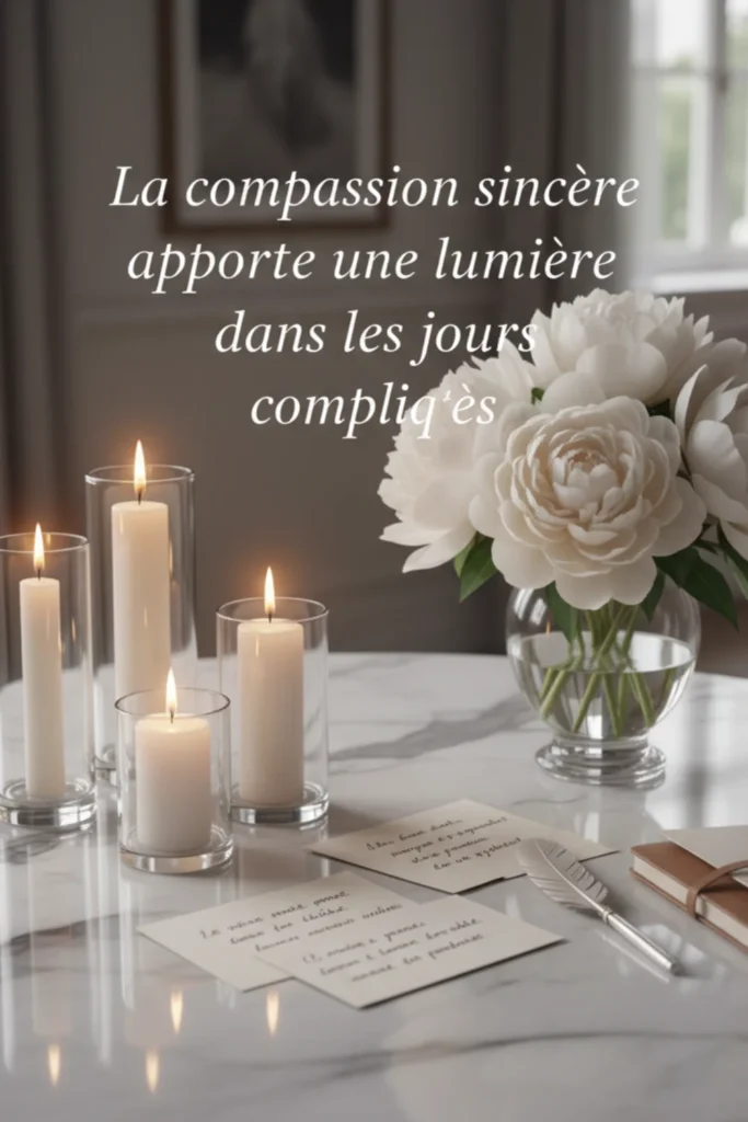 La compassion sincère apporte une lumière dans les jours compliqués.