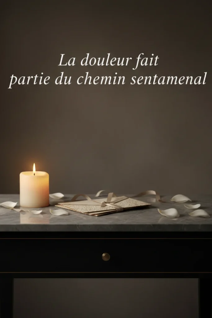 La douleur fait partie du chemin sentimental .