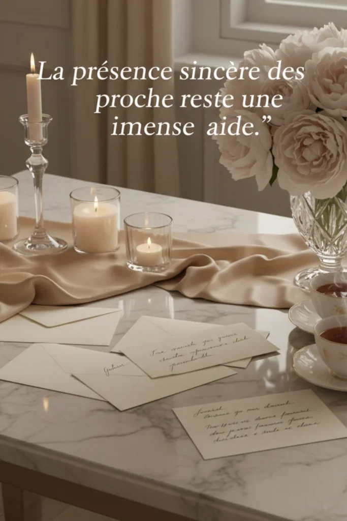 La présence sincère des proches reste une immense aide.