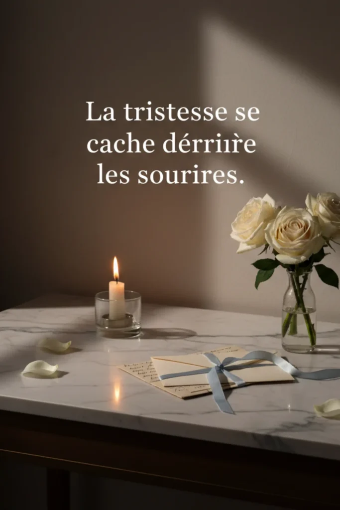 La tristesse se cache derrière les sourires.
