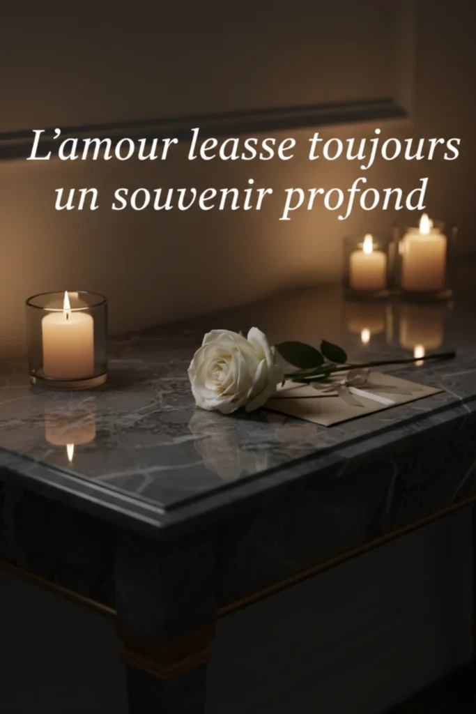 L’amour laisse toujours un souvenir profond .