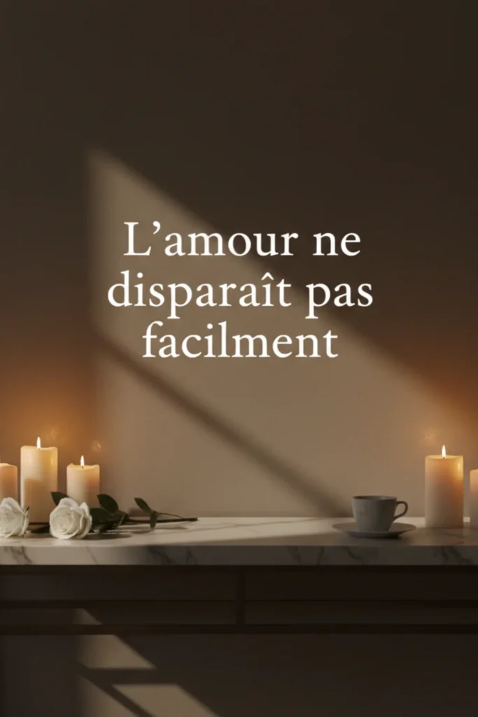 L’amour ne disparaît pas facilement .