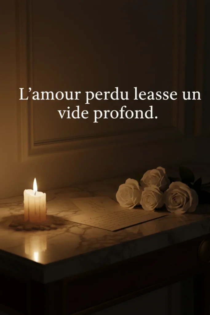 L’amour perdu laisse un vide profond.
