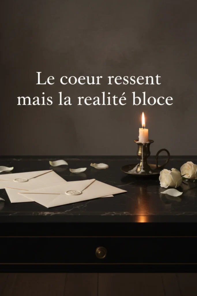 Le cœur ressent mais la réalité bloque .