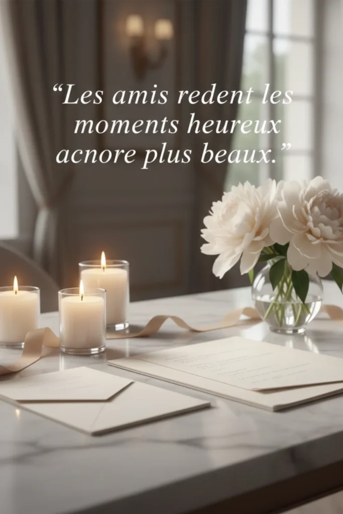 Les amis rendent les moments heureux encore plus beaux.