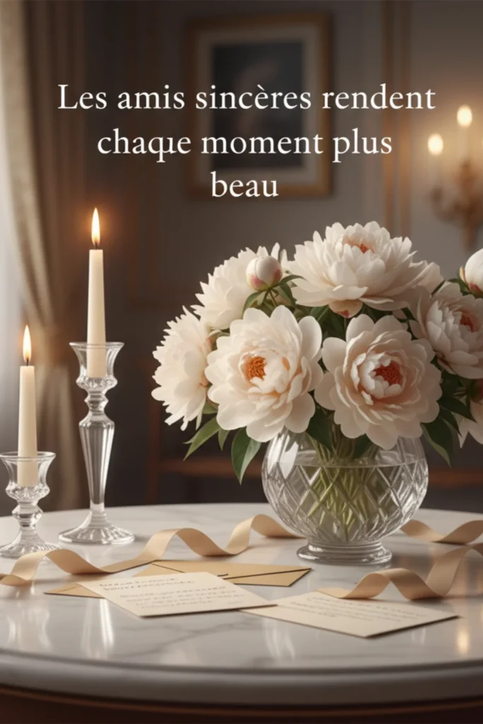 Les amis sincères rendent chaque moment plus beau.
