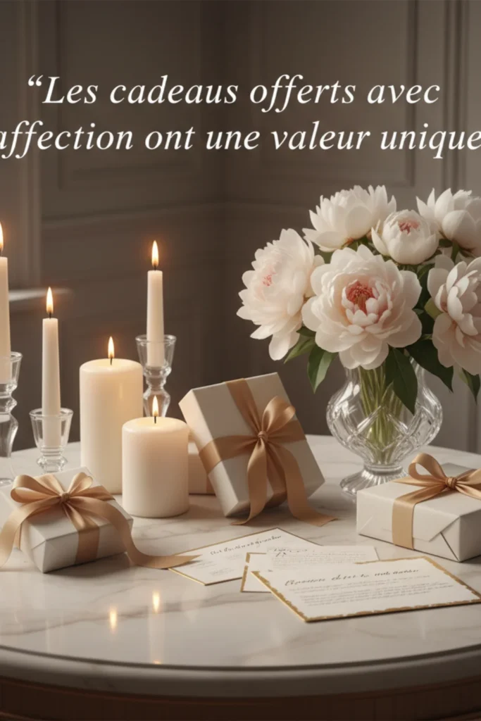 Les cadeaux offerts avec affection ont une valeur unique