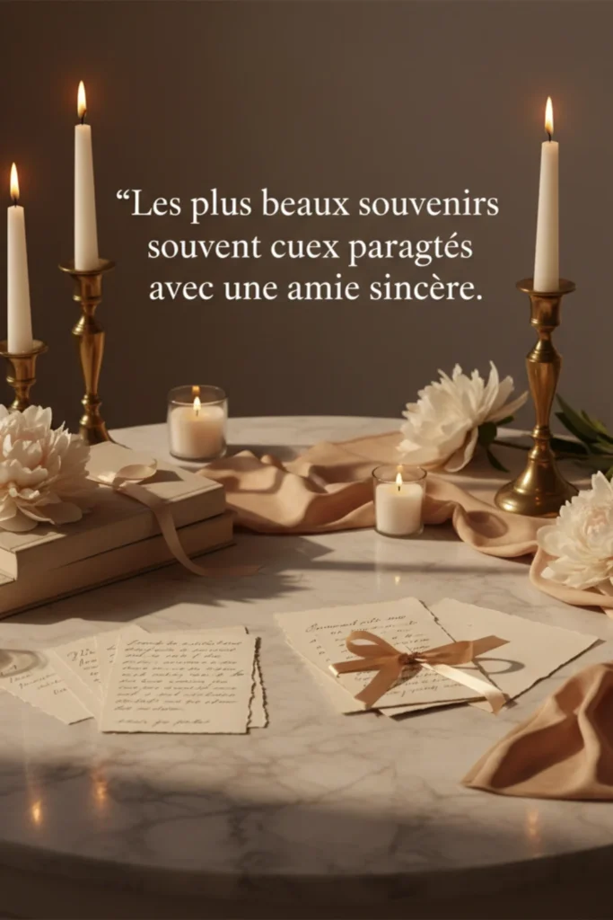 Les plus beaux souvenirs sont souvent ceux partagés avec une amie sincère.