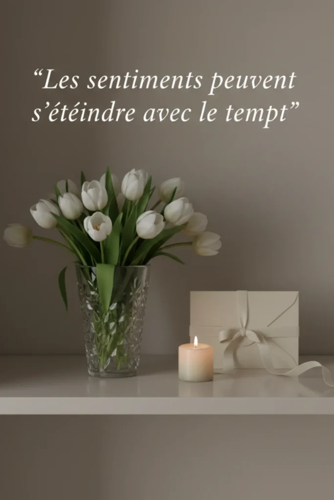 Les sentiments peuvent s’éteindre avec le temps