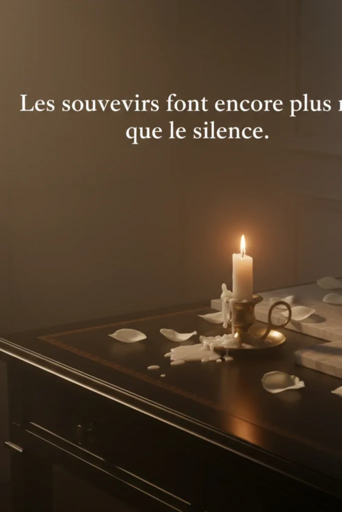 Les souvenirs font encore plus mal que le silence.