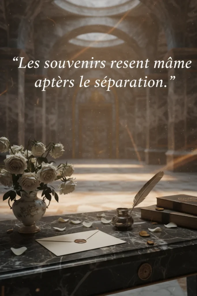 Les souvenirs restent même après la séparation.
