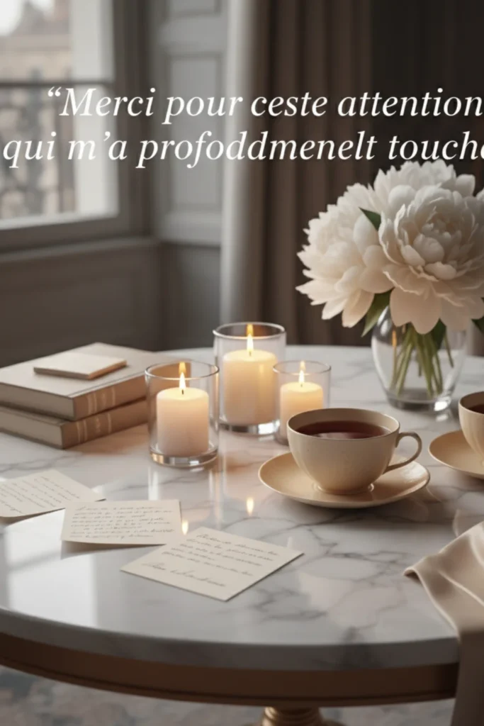 Merci pour cette attention qui m’a profondément touché.