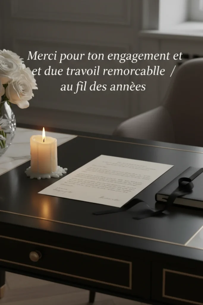 Merci pour ton engagement et ton travail remarquable au fil des années.
