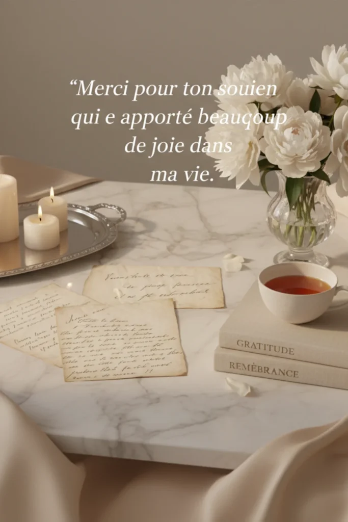 Merci pour ton soutien qui a apporté beaucoup de joie dans ma vie.