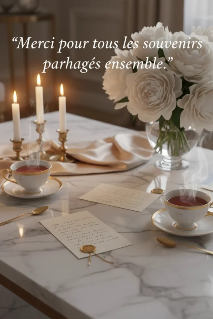 Merci pour tous les souvenirs partagés ensemble.