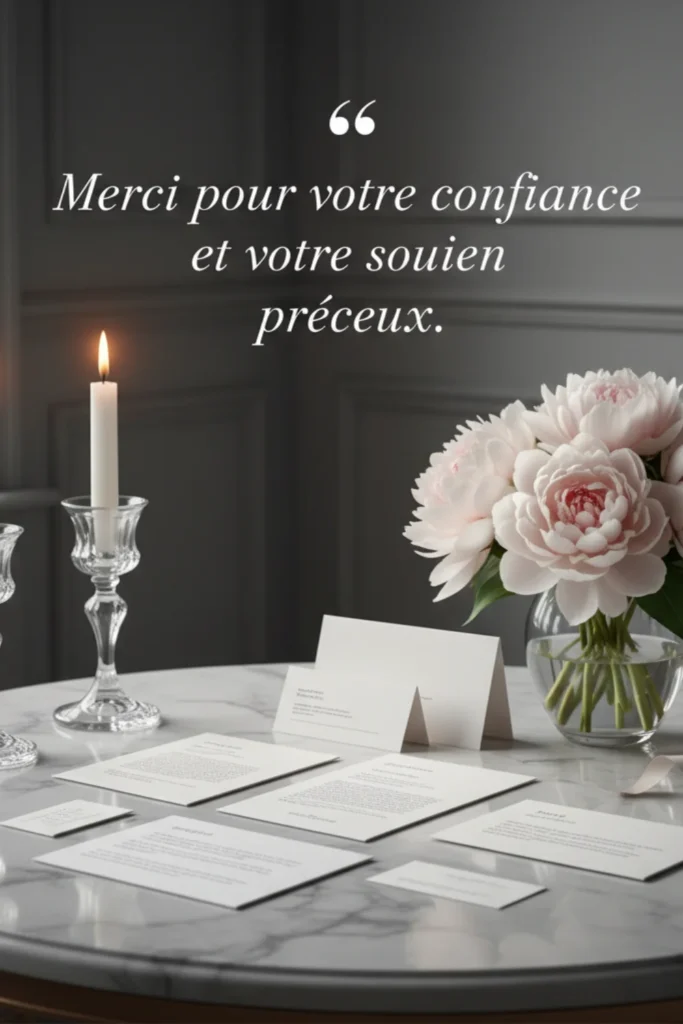 Merci pour votre confiance et votre soutien précieux.