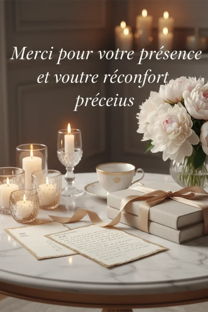 Merci pour votre présence et votre réconfort précieux.