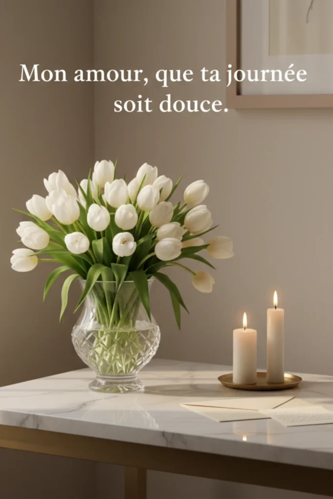 Mon amour, que ta journée soit douce.