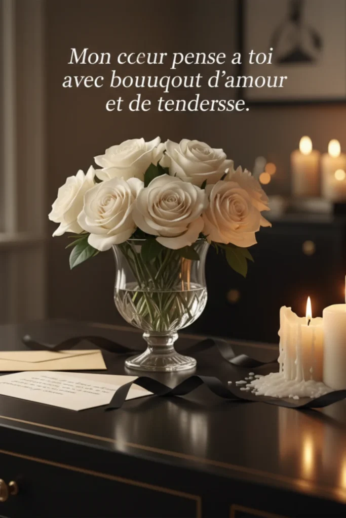 Mon cœur pense à toi avec beaucoup d’amour et de tendresse.