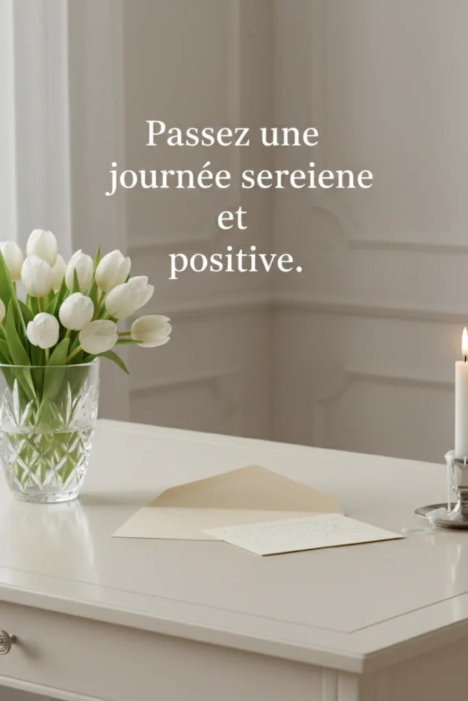 Passez une journée sereine et positive.