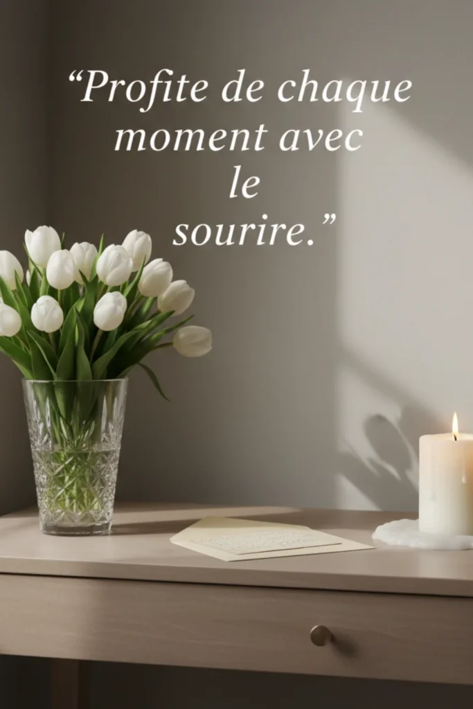 Profite de chaque moment avec le sourire.