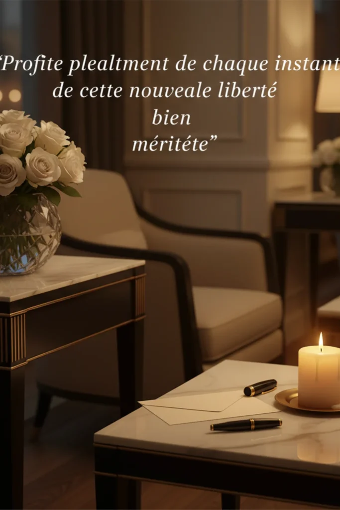 Profite pleinement de chaque instant de cette nouvelle liberté bien méritée.