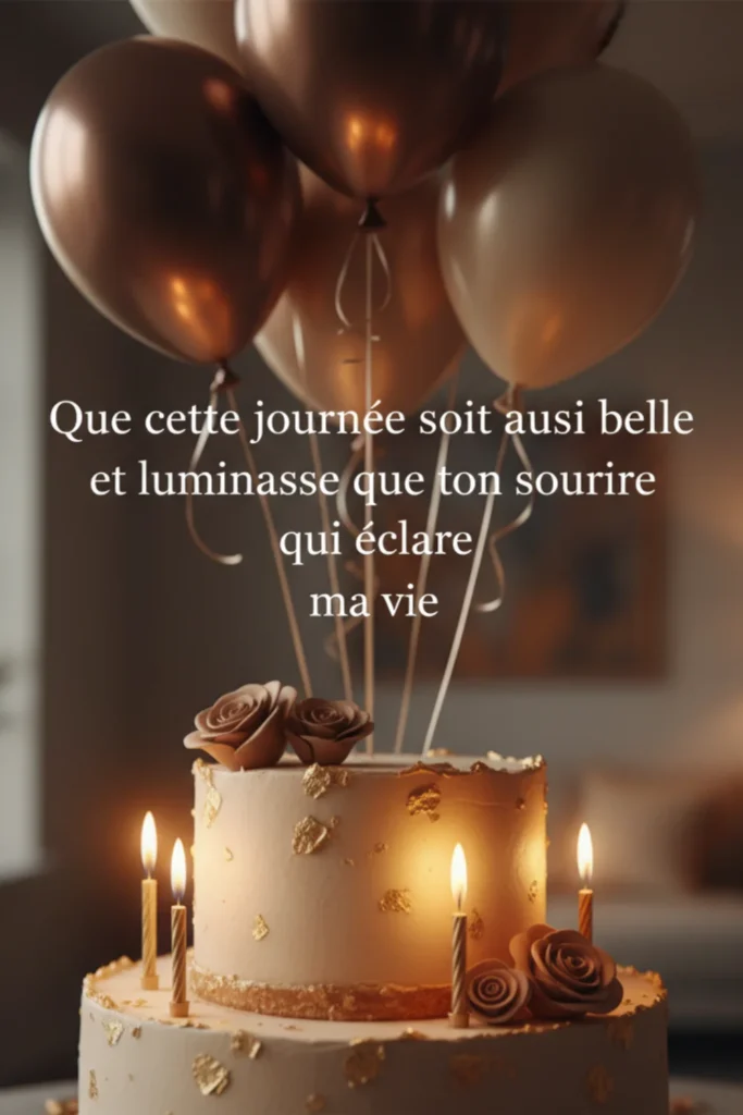 Que cette journée soit aussi belle et lumineuse que ton sourire qui éclaire ma vie.