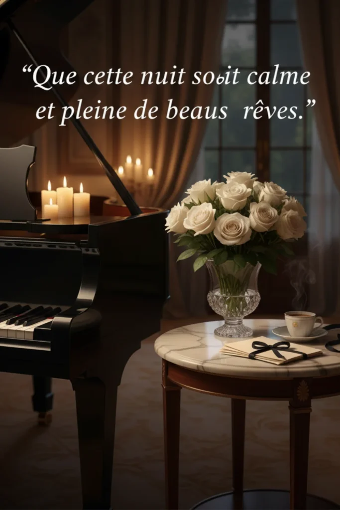 Que cette nuit soit calme et pleine de beaux rêves.