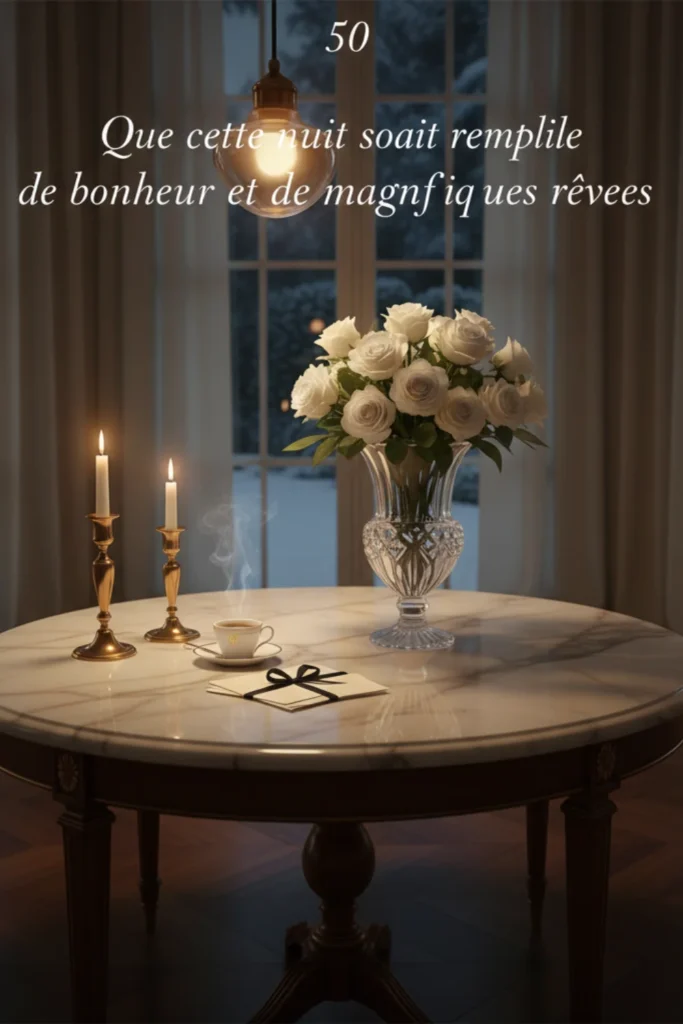 Que cette nuit soit remplie de bonheur et de magnifiques rêves.