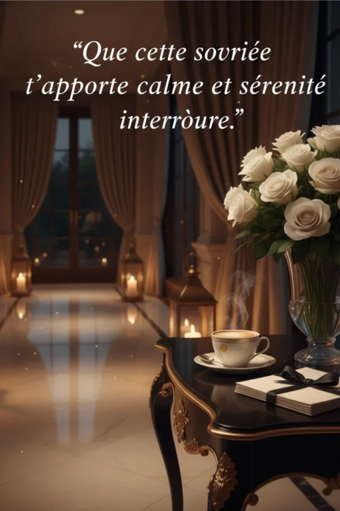 Que cette soirée t’apporte calme et sérénité intérieure.