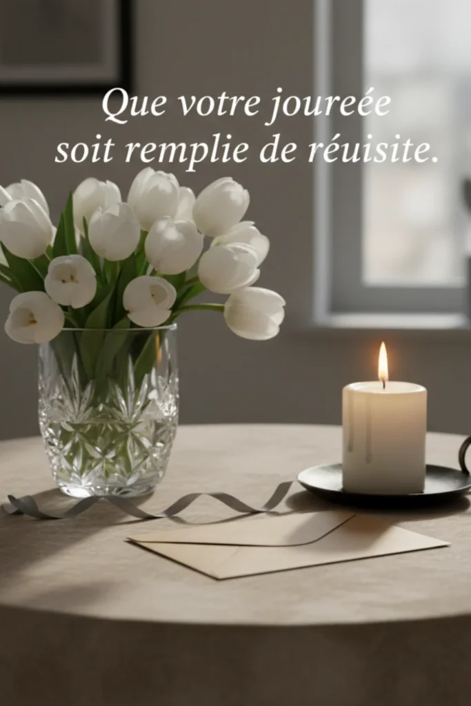 Que votre journée soit remplie de réussite.