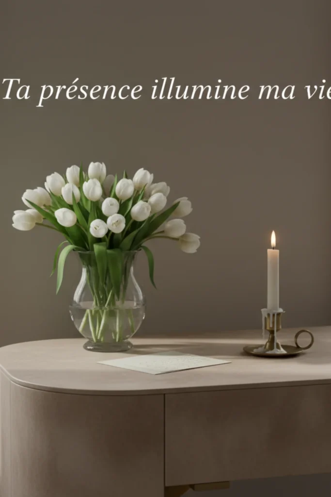 Ta présence illumine ma vie