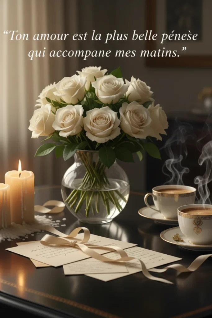 Ton amour est la plus belle pensée qui accompagne mes matins.