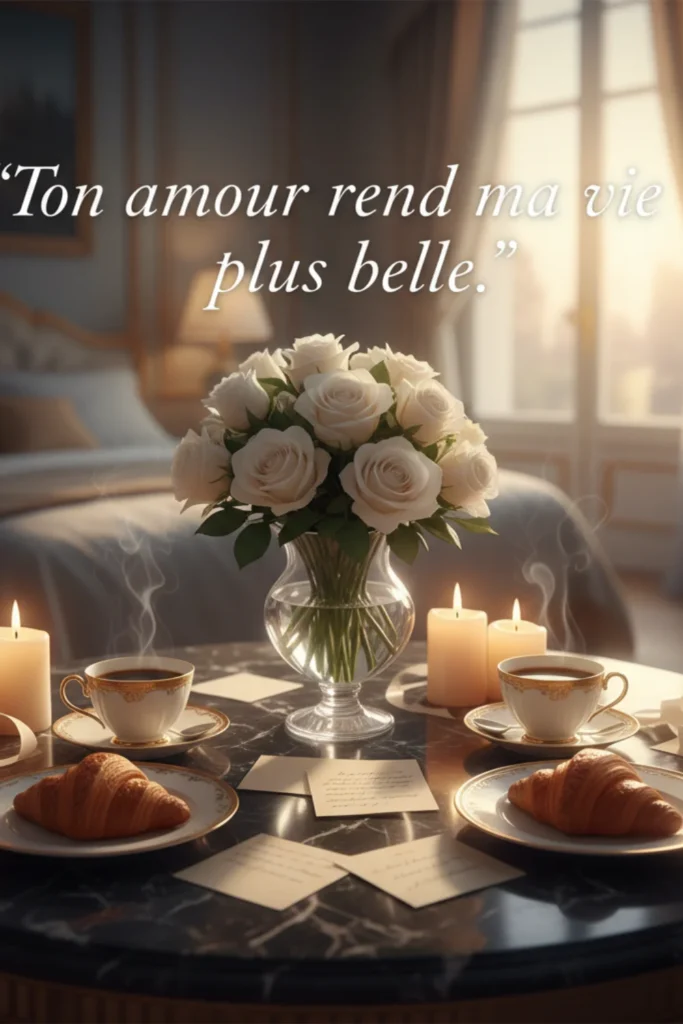 Ton amour rend ma vie plus belle.