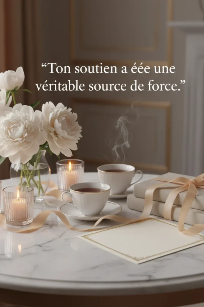 Ton soutien a été une véritable source de force.