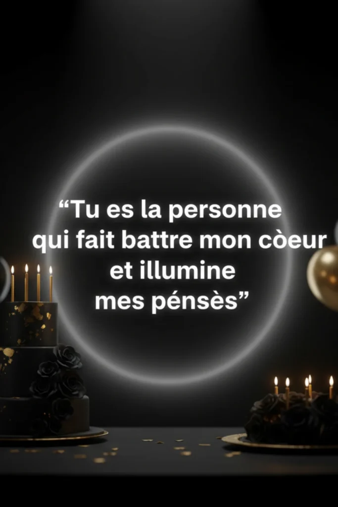 Tu es la personne qui fait battre mon cœur et illumine mes pensées.