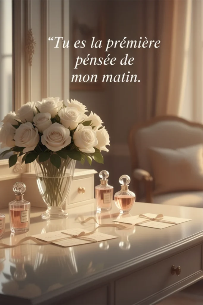 Tu es la première pensée de mon matin.