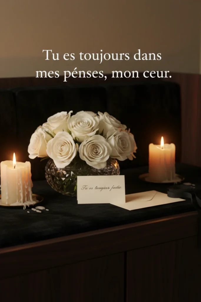 Tu es toujours dans mes pensées, mon cœur.