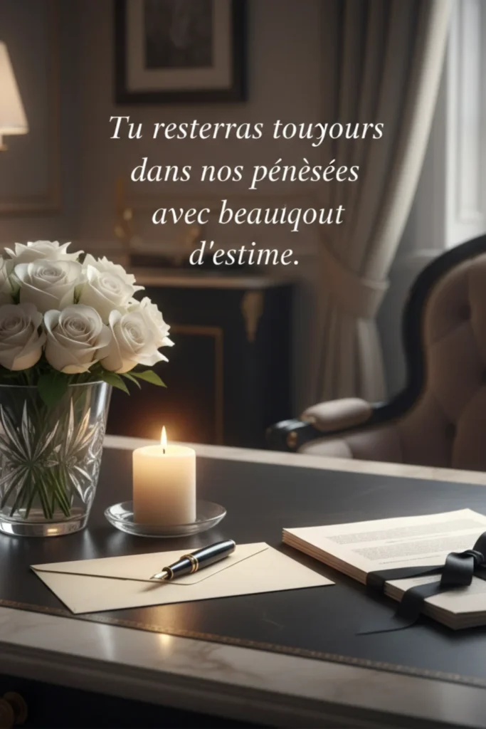 Tu resteras toujours dans nos pensées avec beaucoup d’estime.