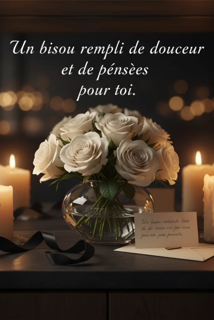 Un bisou rempli de douceur et de pensées pour toi.