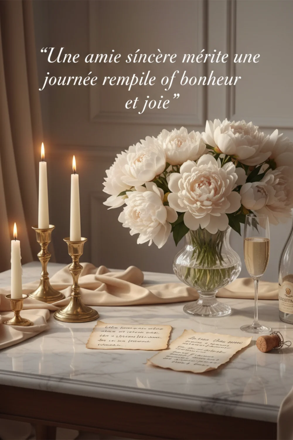 Une amie sincère mérite une journée remplie de bonheur et de joie.